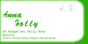 anna holly business card